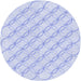 Square Patterned Lavender Blue Rug, pat2170blu