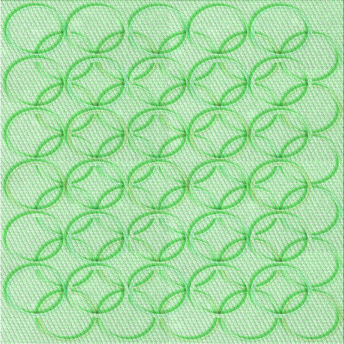 Round Patterned Green Rug, pat2170grn