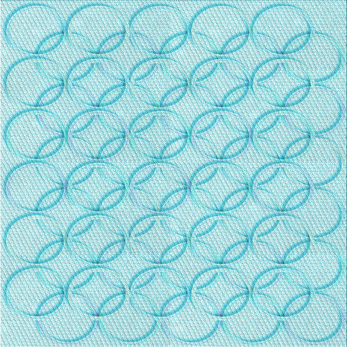 Round Patterned Diamond Blue Rug, pat2170lblu