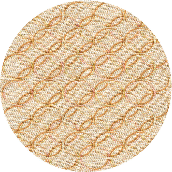 Square Patterned Golden Blonde Gold Rug, pat2170org