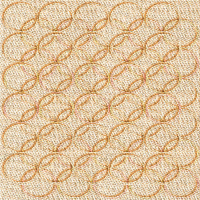 Round Machine Washable Transitional Golden Blonde Gold Rug, wshpat2170org