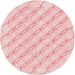 Square Machine Washable Transitional Pastel Red Pink Rug in a Living Room, wshpat2170rd