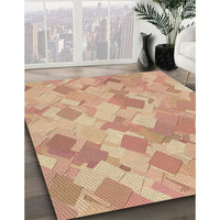 Patterned Yellow Rug, pat2171brn