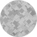 Square Patterned Gunmetal Gray Rug, pat2171gry