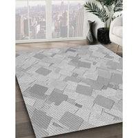 Patterned Gunmetal Gray Rug, pat2171gry