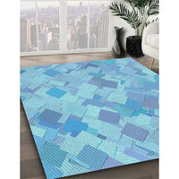 Patterned Blue Rug, pat2171lblu