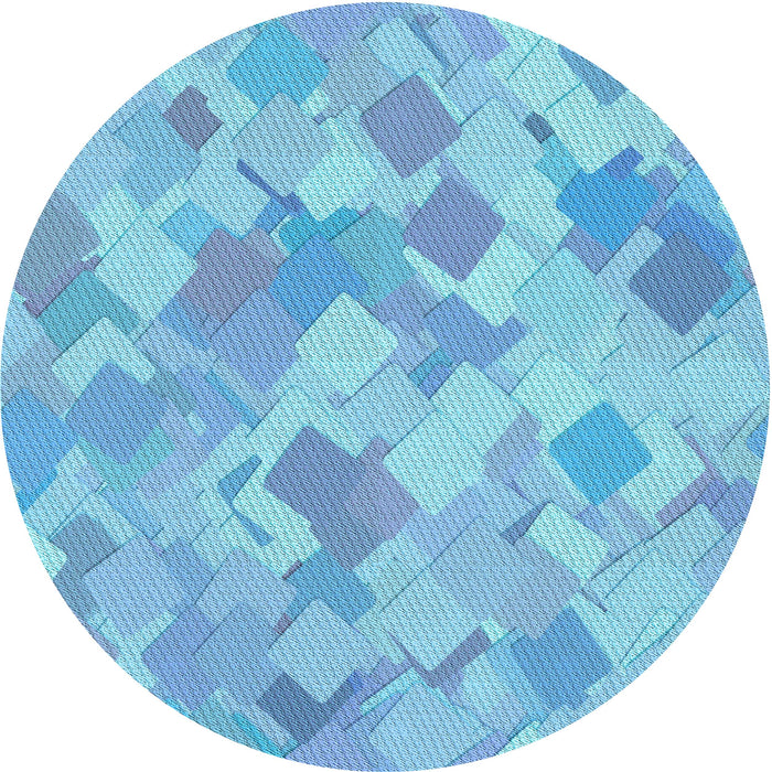 Square Patterned Blue Rug, pat2171lblu
