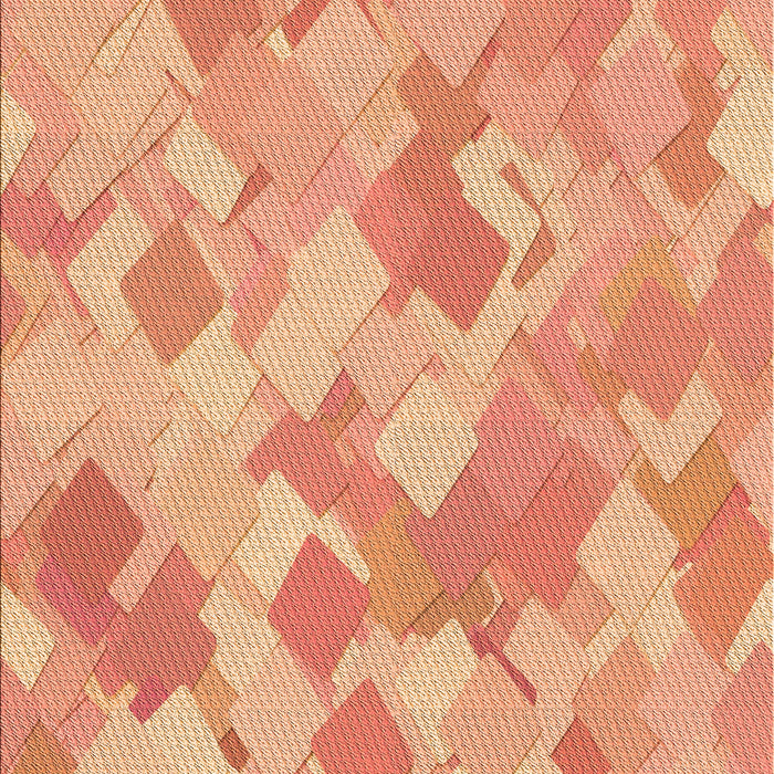 Patterned Bright Orange Rug, pat2171org
