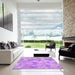 Square Patterned Pastel Purple Pink Rug in a Living Room, pat2171pur