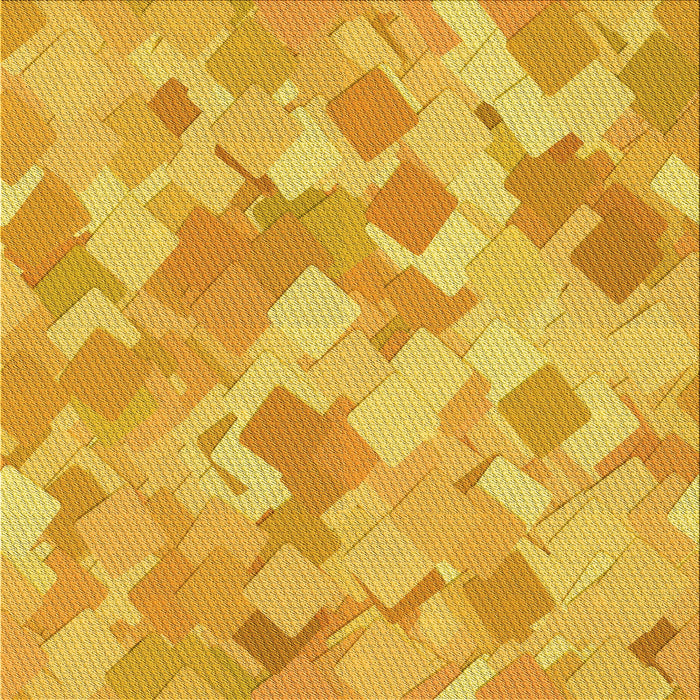 Round Patterned Gold Yellow Rug, pat2171yw