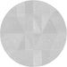 Square Patterned Platinum Gray Rug, pat2172gry