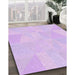 Machine Washable Transitional Violet Purple Rug in a Family Room, wshpat2172pur