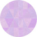 Square Patterned Violet Purple Rug, pat2172pur