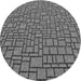 Square Patterned Gray Rug, pat2173gry