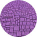 Square Machine Washable Transitional Purple Rug in a Living Room, wshpat2173pur