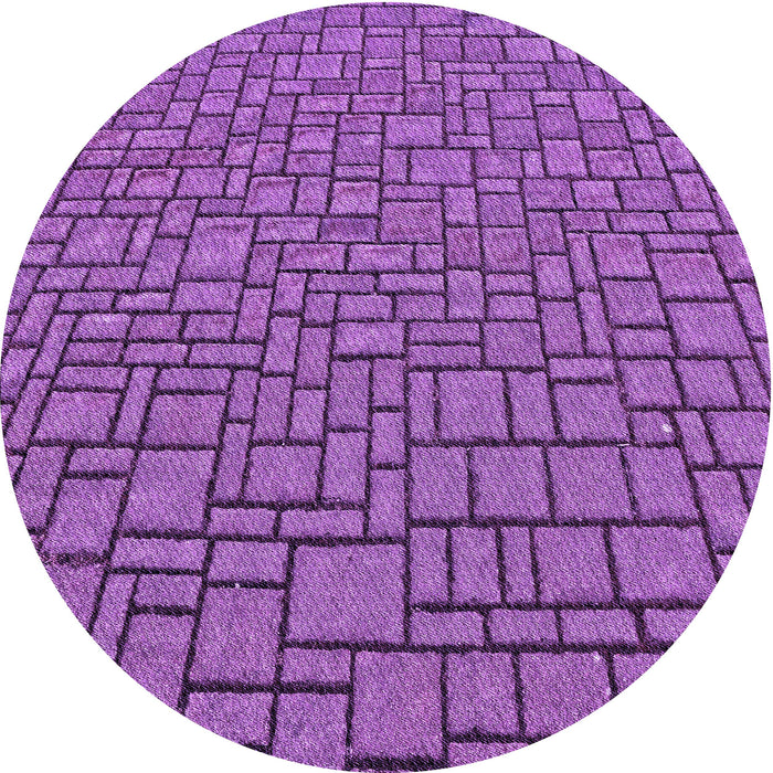 Square Patterned Purple Rug, pat2173pur
