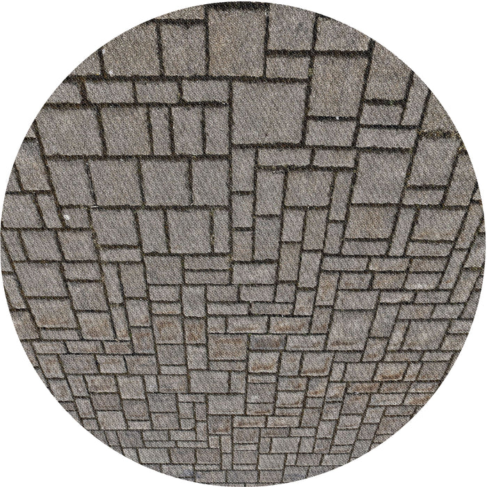 Sideview of Patterned Sage Green Novelty Rug, pat2173