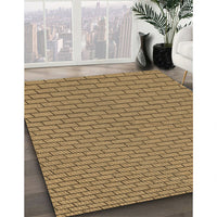 Patterned Saddle Brown Rug, pat2174brn