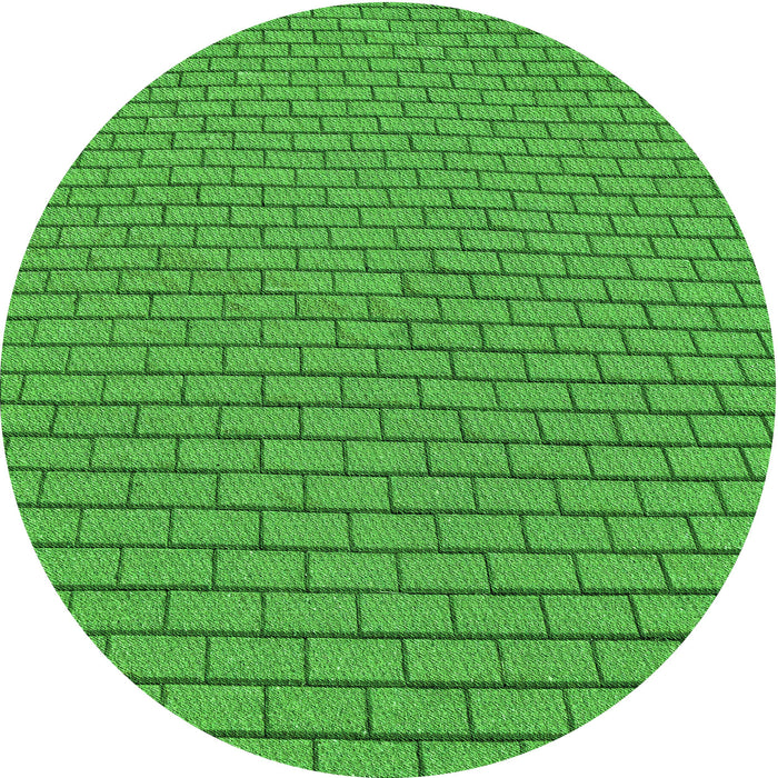 Square Patterned Green Rug, pat2174grn