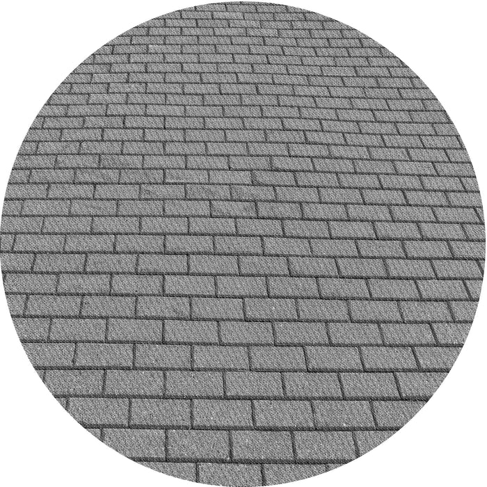 Square Patterned Ash Gray Rug, pat2174gry