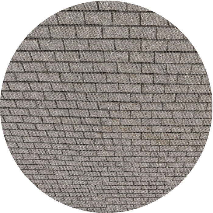 Sideview of Patterned Gray Novelty Rug, pat2174