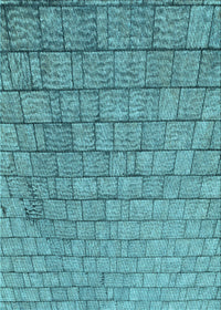 Machine Washable Transitional Dark Cyan Green Rug, wshpat2175lblu