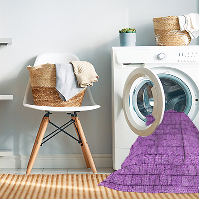 Machine Washable Transitional Violet Purple Rug in a Washing Machine, wshpat2175pur