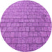 Square Patterned Violet Purple Rug, pat2175pur