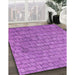 Patterned Violet Purple Rug in Family Room, pat2175pur