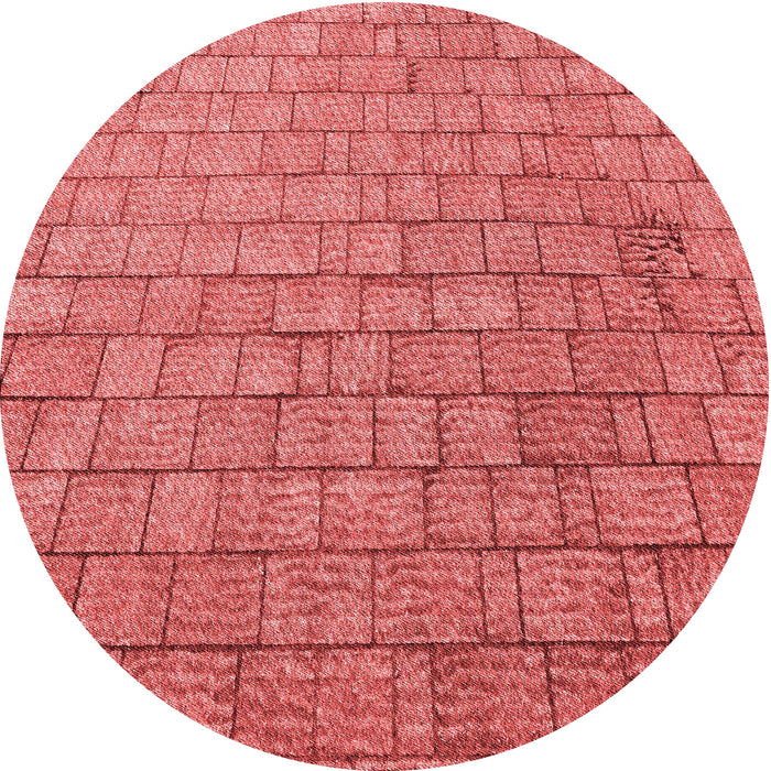 Square Patterned Ruby Red Rug, pat2175rd