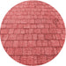 Square Patterned Ruby Red Rug, pat2175rd