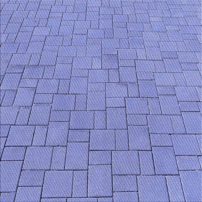 Round Patterned Denim Blue Rug, pat2176blu