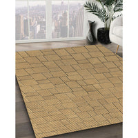 Patterned Orange Rug, pat2176brn