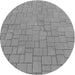 Square Patterned Dark Gray Rug, pat2176gry