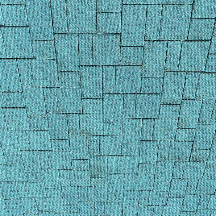 Patterned Bright Turquoise Blue Rug, pat2176lblu