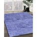 Machine Washable Transitional Sky Blue Rug in a Family Room, wshpat2177blu