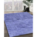 Patterned Sky Blue Rug in Family Room, pat2177blu
