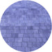 Square Patterned Sky Blue Rug, pat2177blu