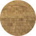 Square Patterned Yellow Rug, pat2177brn