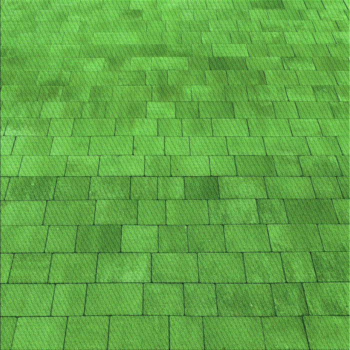 Round Patterned Dark Lime Green Rug, pat2177grn