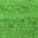 Round Patterned Dark Lime Green Rug, pat2177grn