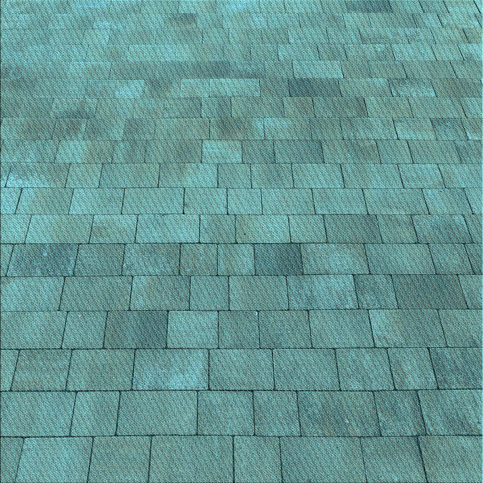 Round Machine Washable Transitional Medium Turquoise Green Rug, wshpat2177lblu