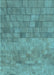 Patterned Medium Turquoise Green Rug, pat2177lblu