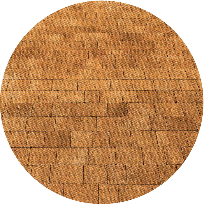 Square Patterned Dark Orange Rug, pat2177org