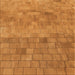 Round Patterned Dark Orange Rug, pat2177org