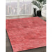 Patterned Red Rug in Family Room, pat2177rd