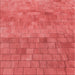 Round Patterned Red Rug, pat2177rd