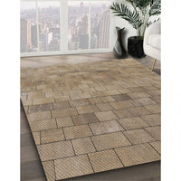 Patterned Reddish Brown Novelty Rug, pat2177
