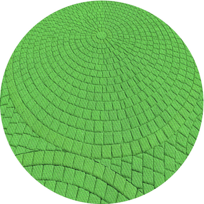 Square Patterned Neon Green Rug, pat2178grn