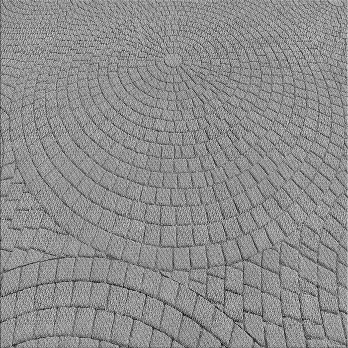 Round Patterned Smokey Gray Rug, pat2178gry